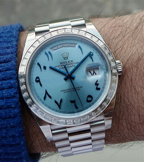 day date rolex arabic|Rolex arabic numerals price.